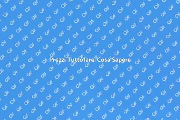 Quanto Costa un Tuttofare?