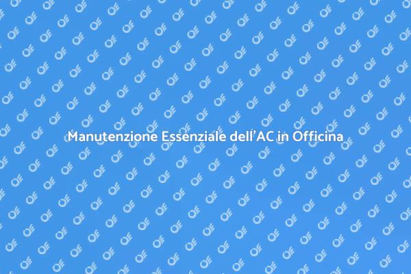 L'importanza della Manutenzione dell'AC