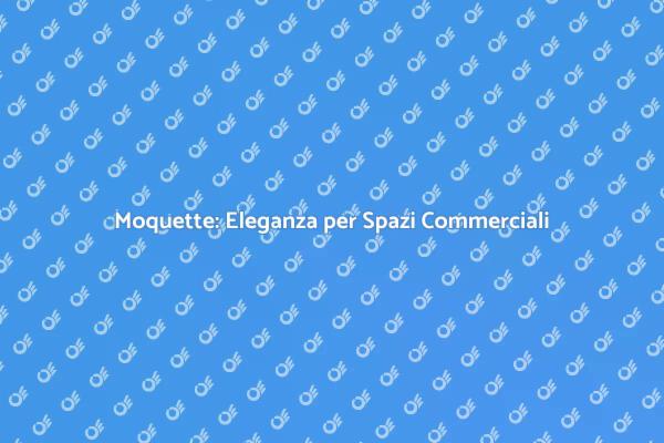 Moquette per Ambienti Commerciali Eleganti