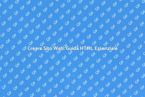 Programmazione Sito Web in HTML