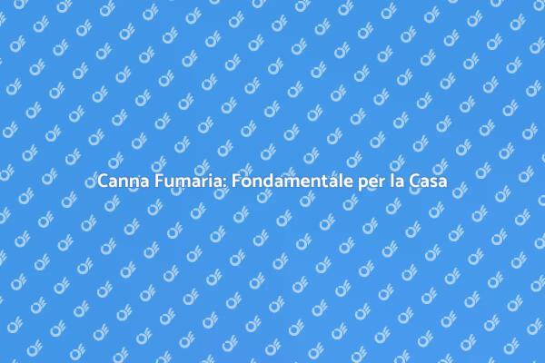 Canna Fumaria: Sicurezza e Comfort