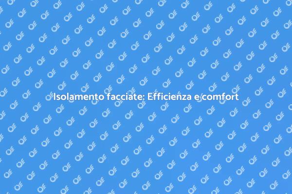 Isolare le facciate per risparmiare energia