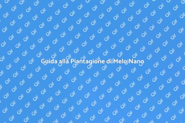 Melo Nano: Un Frutteto in Miniatura