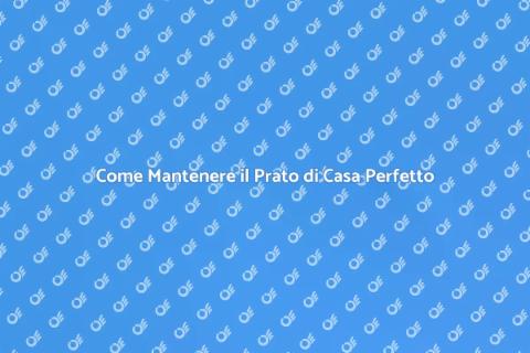 Cura del Prato di Casa: Guida Essenziale