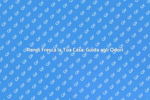 Eliminare Odori in Casa: Guida Pratica