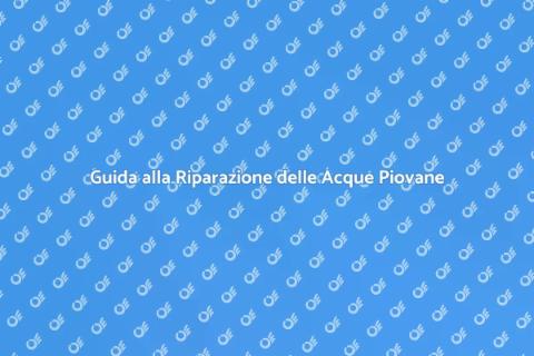Riparare Scarico Acque Piovane