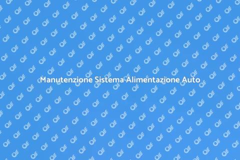 Pulizia Sistema Alimentazione Veicolo