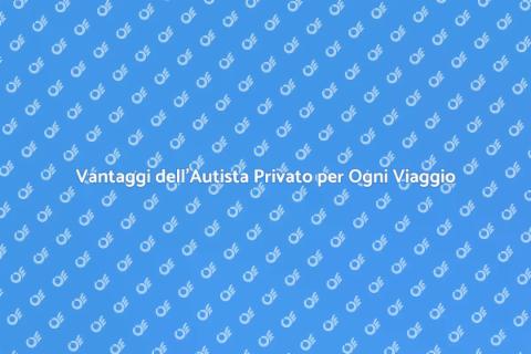 Servizi di Autista Privato: Comfort e Stile