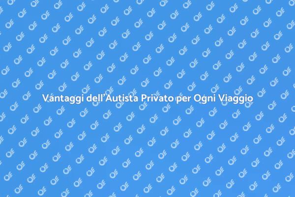 Scopri i Vantaggi dell'Autista Privato