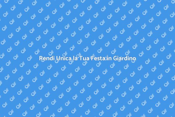 Come Organizzare un Catering in Giardino