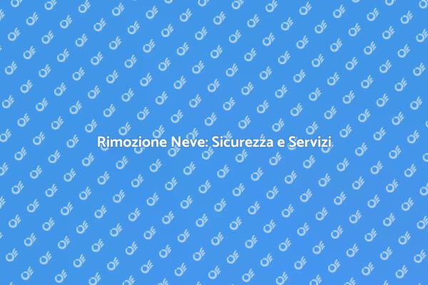Rimuovere Neve: Sicurezza e Accesso