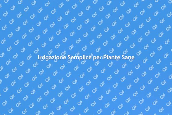 Guida all'Irrigazione Facile per Giardini