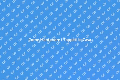 Manutenzione Tappeti Domestici Essenziale