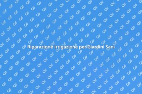Riparare l'irrigazione per il giardino