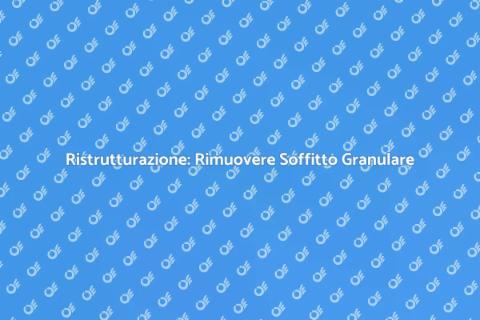 Rimozione Soffitto Intonaco Granulare