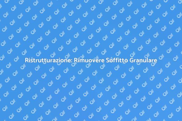 Come Rimuovere Soffitto con Intonaco