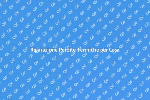 Verifica e Riparazione Perdite Termiche
