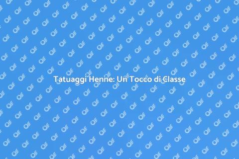 Tatuaggi Henne per Ricevimenti Eleganti