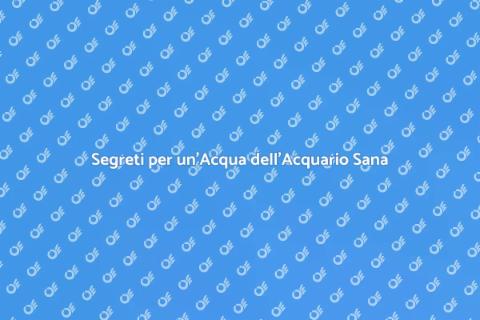 Mantenere l'Acqua dell'Acquario Bilanciata