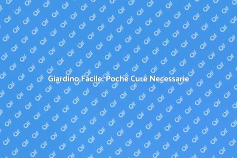 Giardino Senza Manutenzione Facile