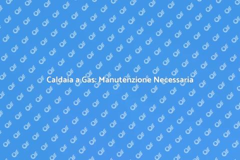 Manutenzione Caldaia a Gas Essenziale