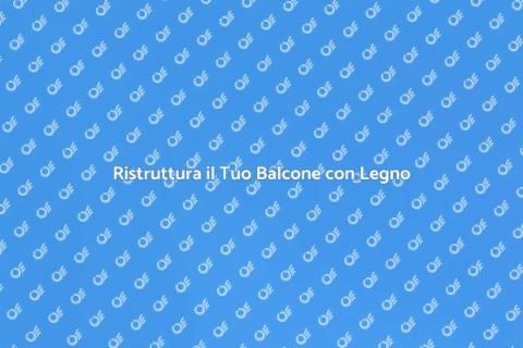 Pensilina in Legno per il Balcone