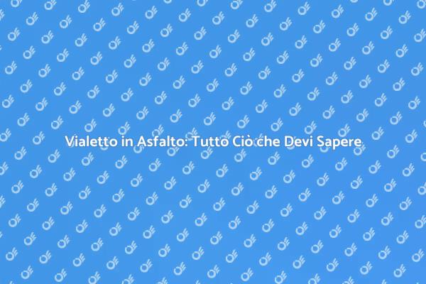 Costruzione Vialetto in Asfalto Facile