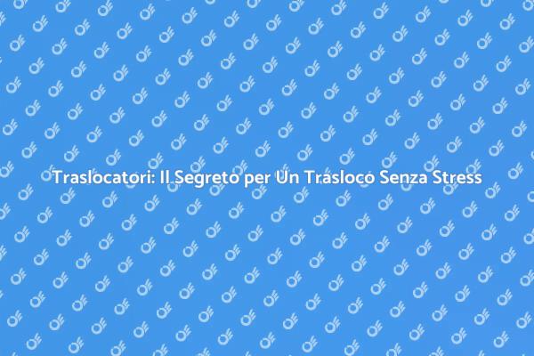 Trasloco Facile con Traslocatori Esperti