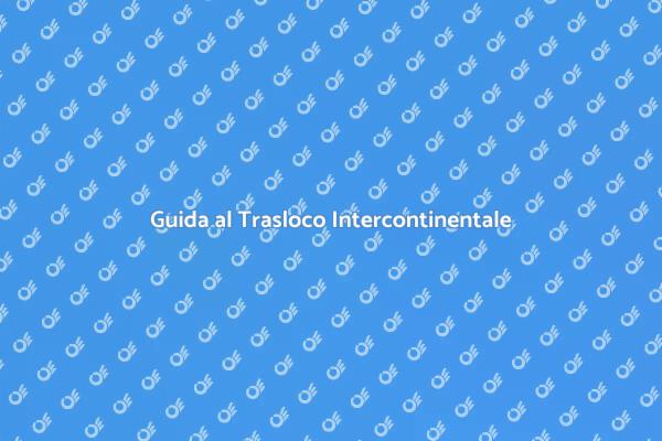 Trasloco Intercontinentale: Come Fare