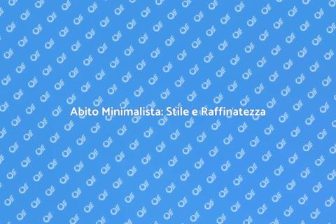 Abito Sposa Minimalista: Eleganza Semplice