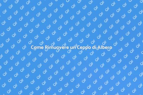 Rimozione Ceppo di un Albero Facile