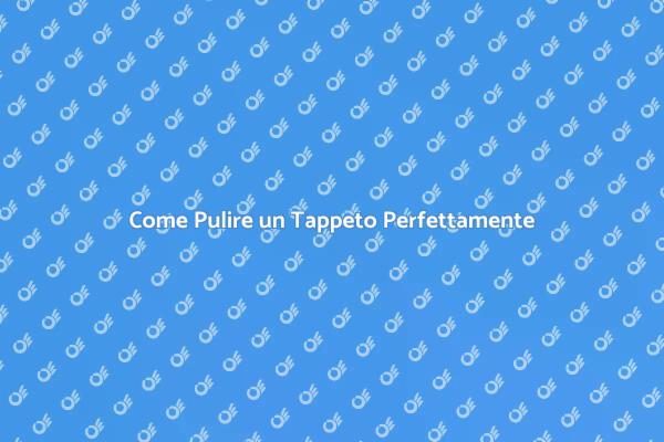 Pulizia e Manutenzione dei Tappeti
