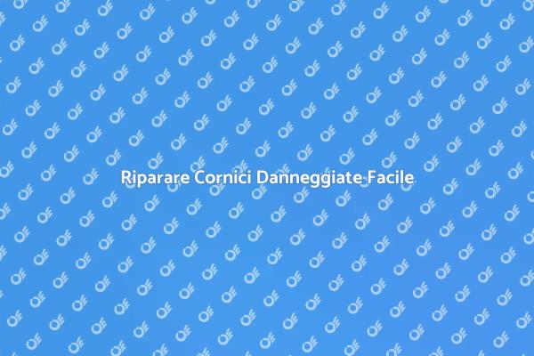 Ripristina la Tua Cornice Danneggiata