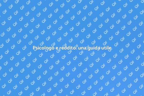 Andare dallo psicologo e reddito