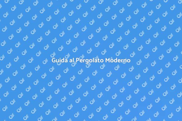 Crea il Tuo Pergolato Moderno