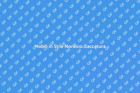 Laccatura Mobili Stile Nordico