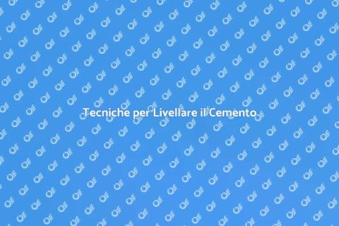 Livellare una Superficie in Cemento