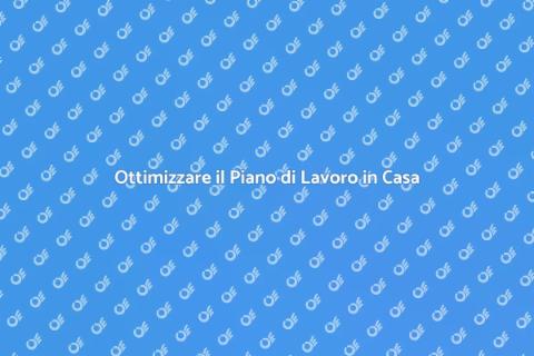 Aggiustare il Piano di Lavoro