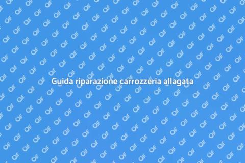 Riparazione danni carrozzeria allagamento