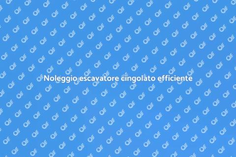 Affitto escavatore cingolato ideale