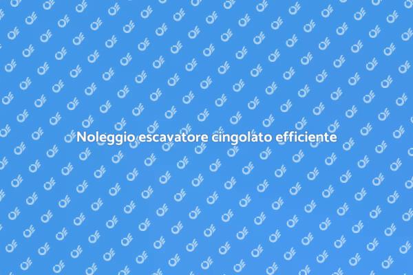 Escavatore cingolato: la tua soluzione ideale