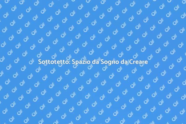 Sottotetto: Crea il Tuo Nuovo Spazio