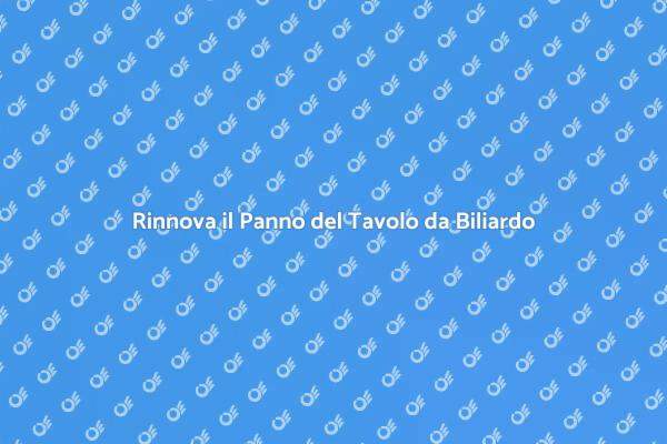 Come Foderare il Panno del Tavolo da Biliardo