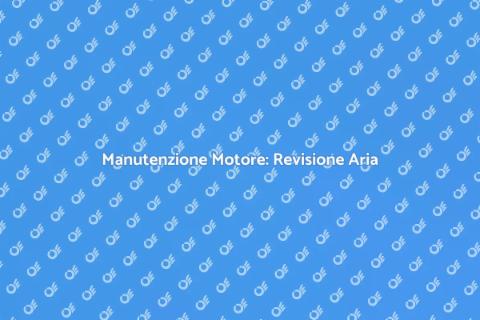 Revisione Aria Alimentata Motore