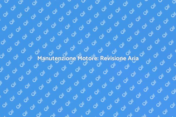 Revisione Essenziale Aria Motore