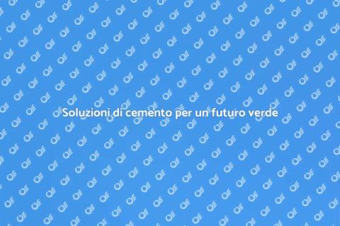 Cemento per infrastrutture sostenibili