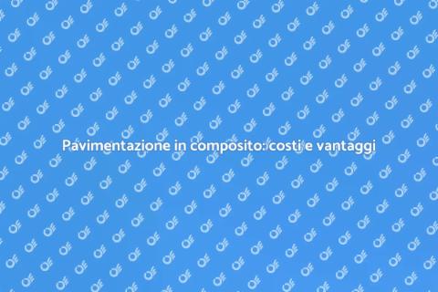 Costo pavimentazione in composito