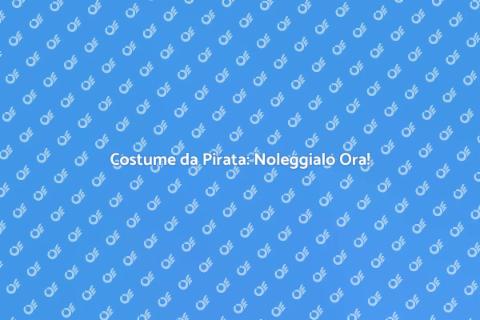 Noleggiare Costume da Pirata Facile