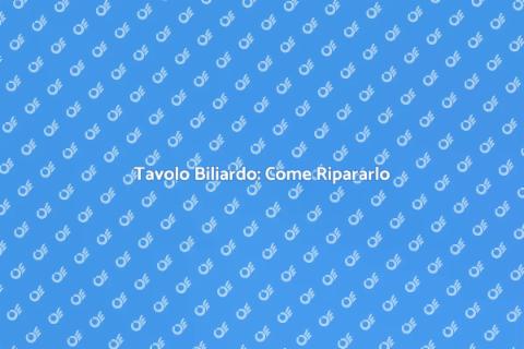 Recupero Tavolo Biliardo Danneggiato
