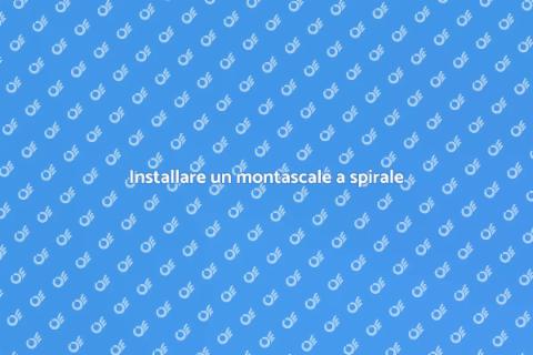 Montare un montascale a spirale